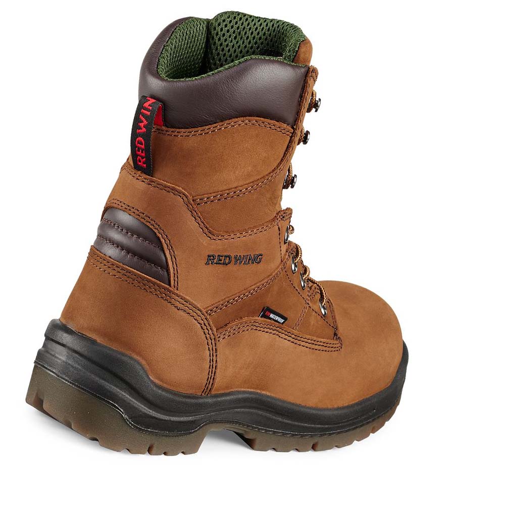 Red Wing King Toe® 8-inch Insulated, Safety Toe Men's Waterproof Boots Brown | ZA 352NWY